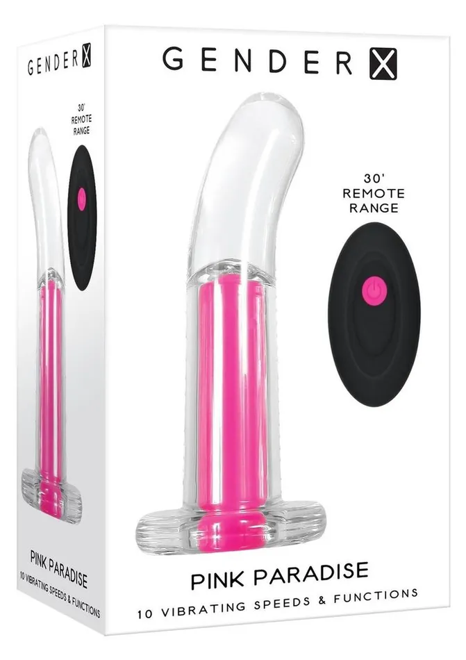 Gender X Pink Paradise Silicone Rechargeable Vibrator with Remote Control Gender X Female Sex Toys