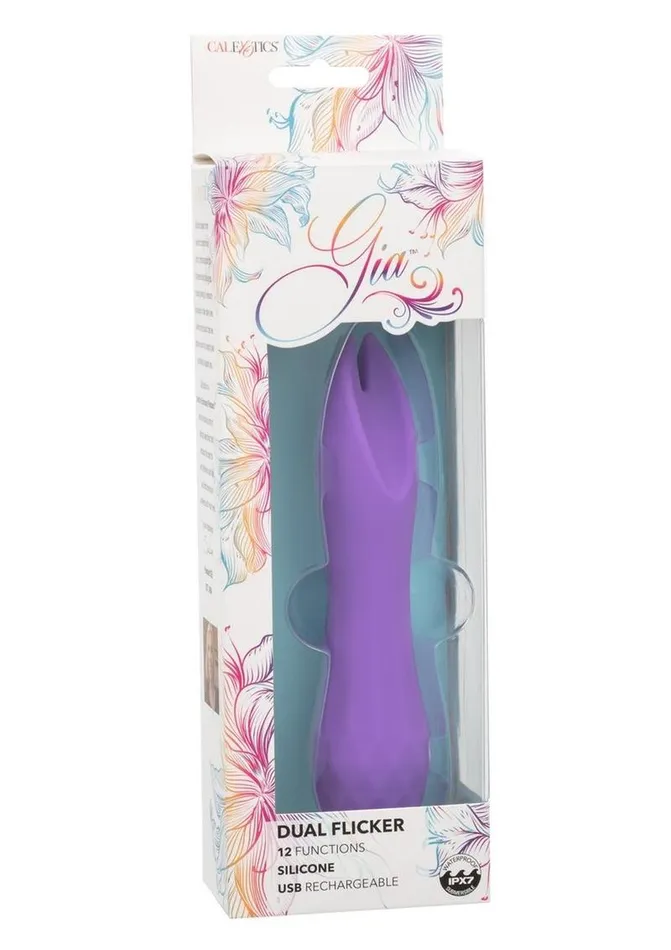 Gia Dual Flicker Silicone Rechargeable Vibrator Gia Female Sex Toys