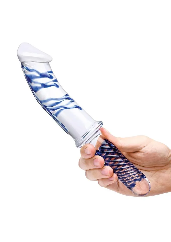 Glas Realistic Double Ended Glass Dildo with Handle Glas Dildos