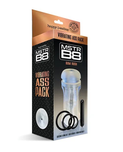 Global Novelties LLC Anal MSTR B8 Bum Rush Vibrating Ass Pack Kit of 5 Clear