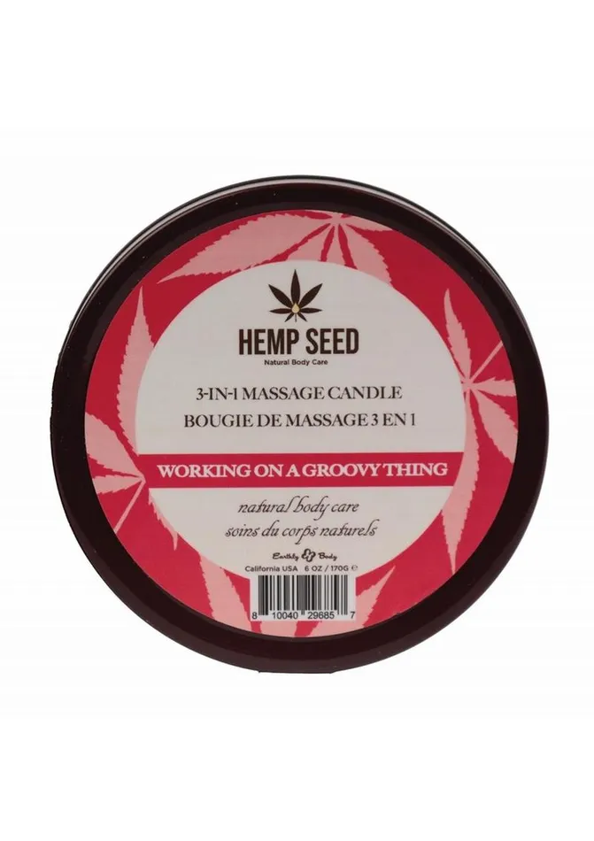 Hemp Seed Body Care Female Sex Toys Earthly Body Hemp Seed 3 In 1 Massage Candle Working On A Groovy Thing