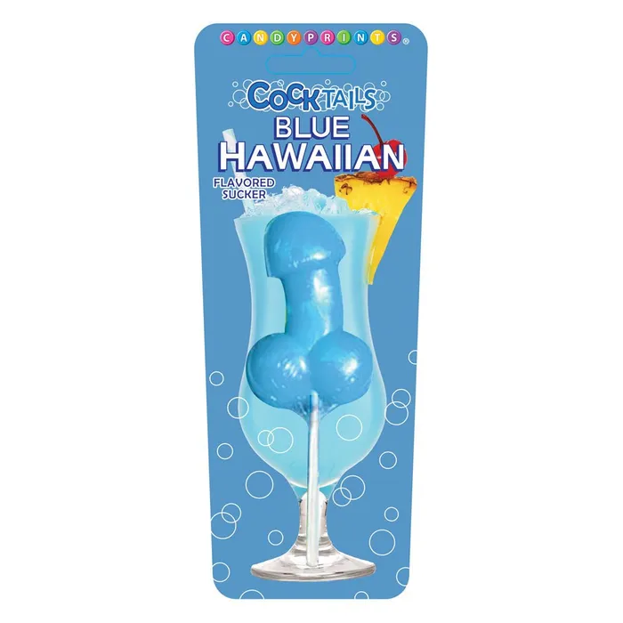 Little Genie Vibrators Cocktail Suckers Blue Hawaiian Flavoured Dicky Lollypop