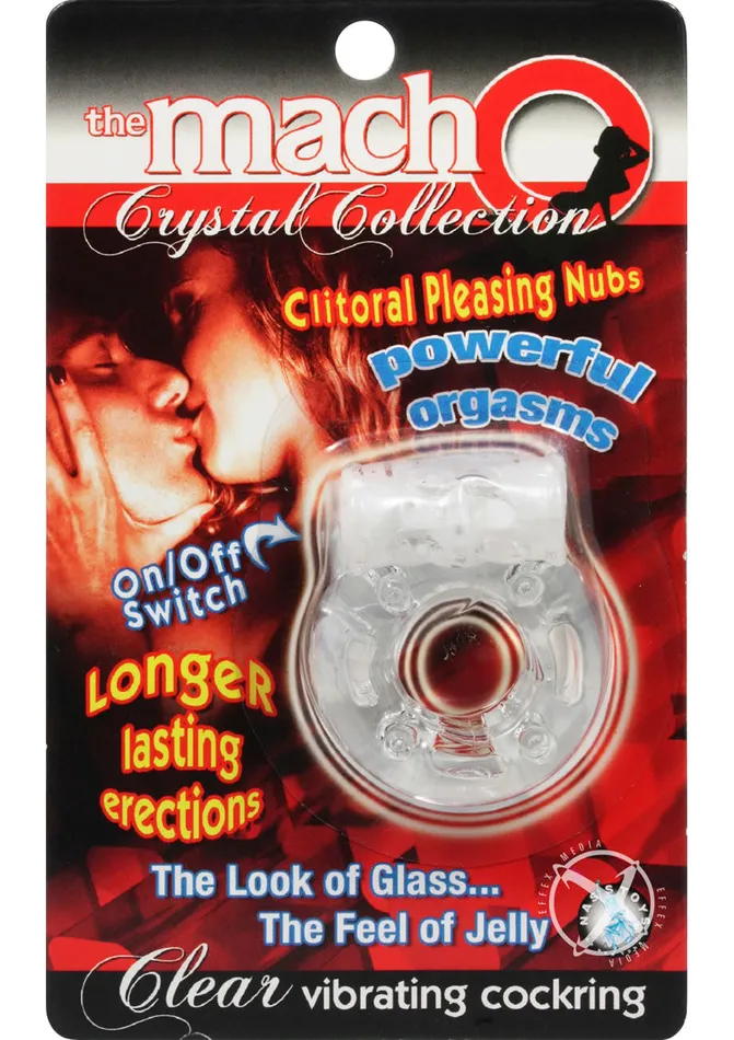 Macho Male Sex Toys Macho Crystal Collection Vibrating Cock Ring