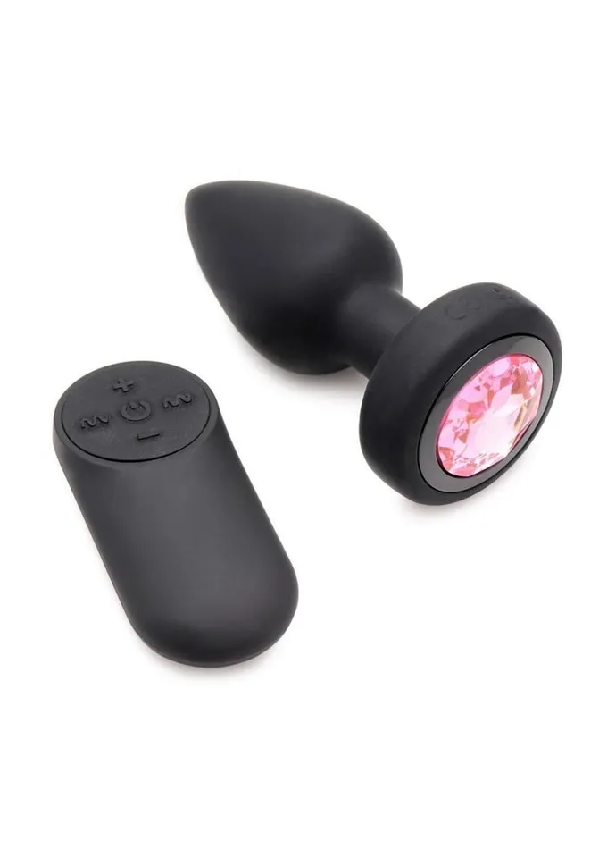 Male Sex Toys Booty Sparks 28x Rechargeable Silicone Vibrating Gem Anal Plug with Remote Control Booty Sparks