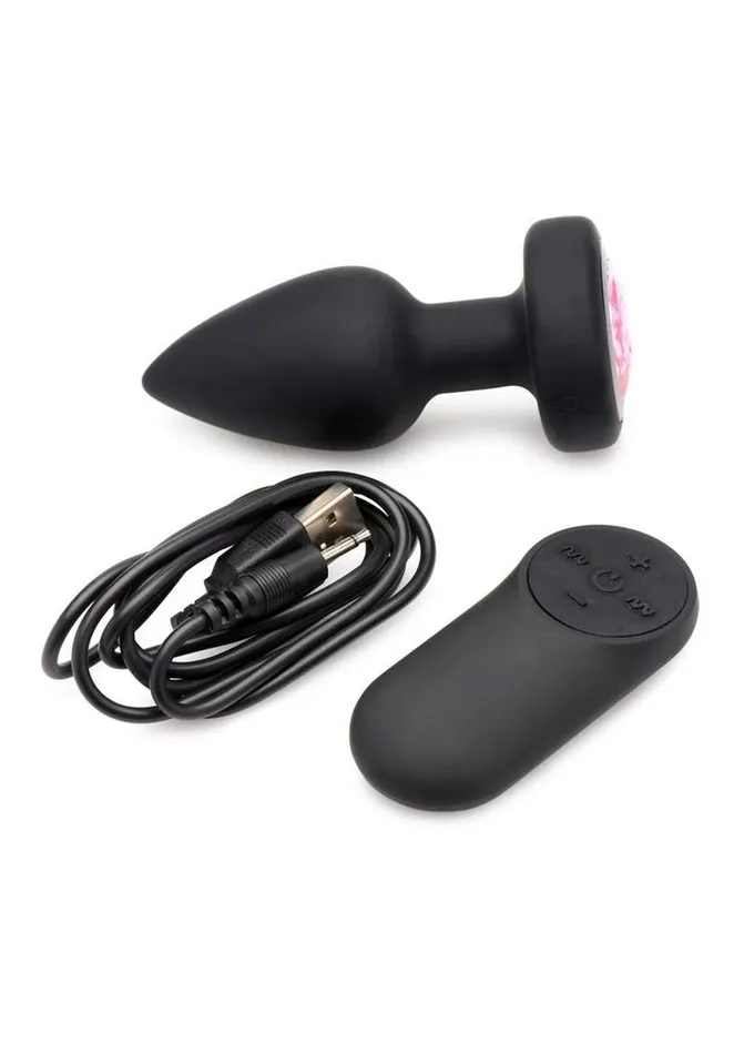 Male Sex Toys Booty Sparks 28x Rechargeable Silicone Vibrating Gem Anal Plug with Remote Control Booty Sparks