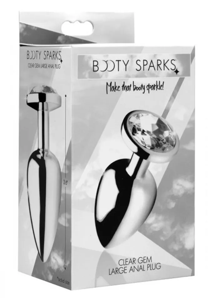 Male Sex Toys Booty Sparks Booty Sparks Clear Gem Large Anal Plug