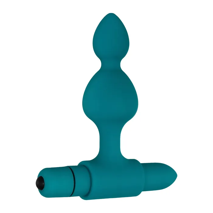 Male Sex Toys Curve Toys Adam Eve Vibrating Anal Bumpy Bead Set Teal