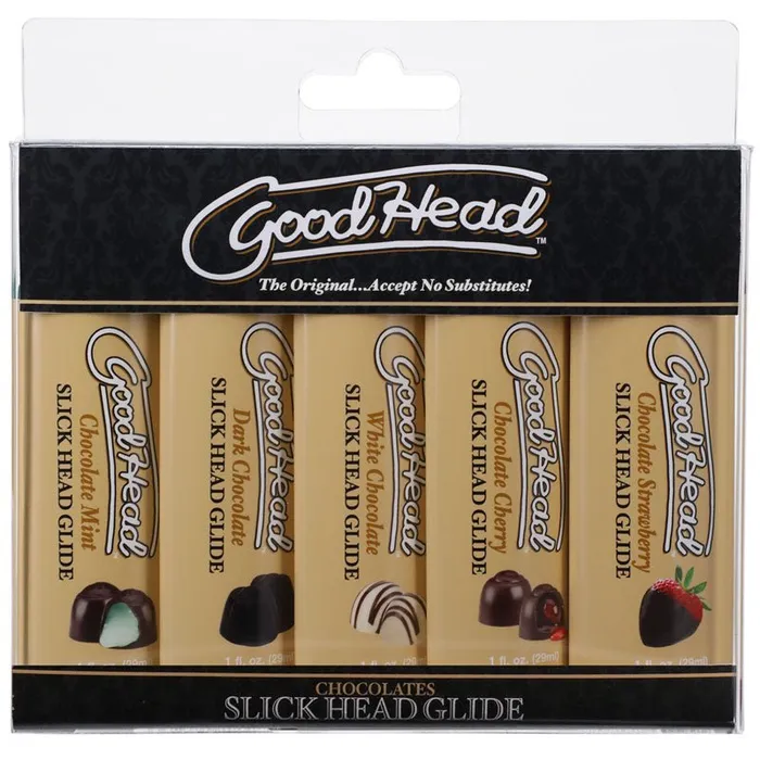 Male Sex Toys Doc Johnson GoodHead Slick Head Glide Chocolates