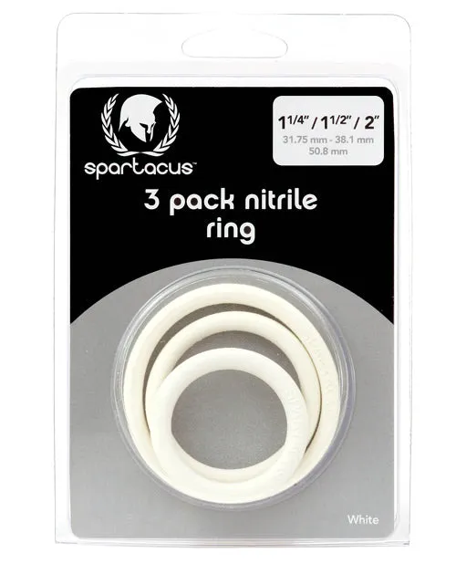 Male Sex Toys Spartacus Spartacus Nitrile Cock Ring Set Pack Of 3