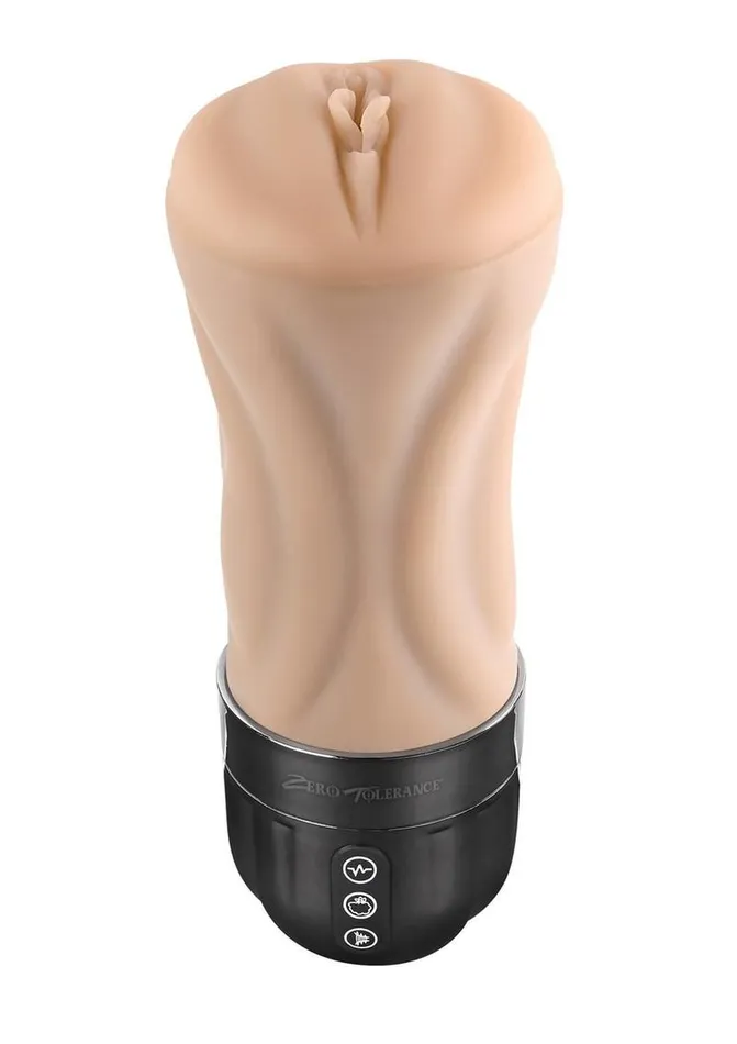 Male Sex Toys Zero Tolerance Tight Lipped Rechargeable Pussy Masturbator Zero Tolerance