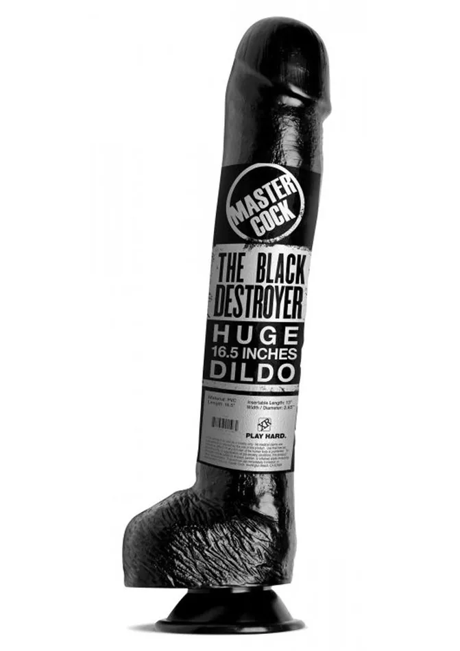 Master Cock Dildos Master Cock The Black Destroyer Huge 17in Dildo