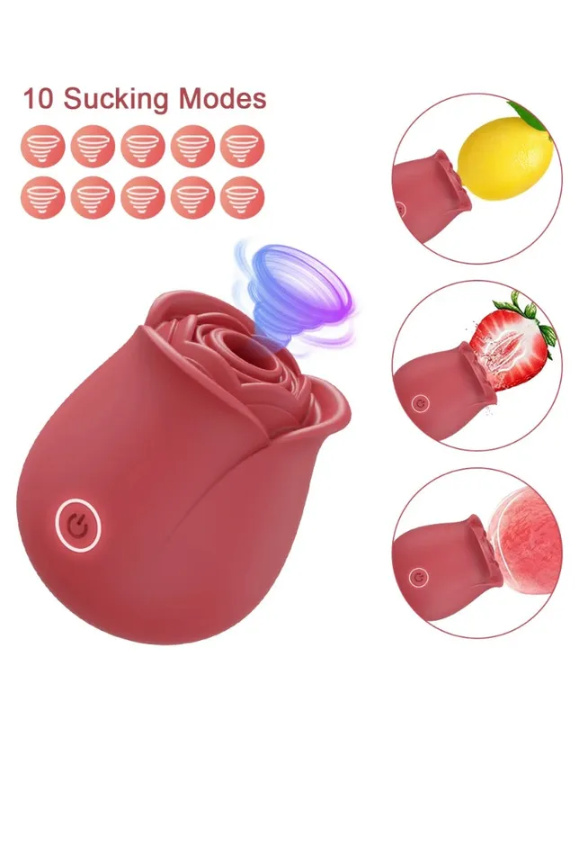 MegaWood Pleasures Vibrators Rose Sucking Vibrator For Women