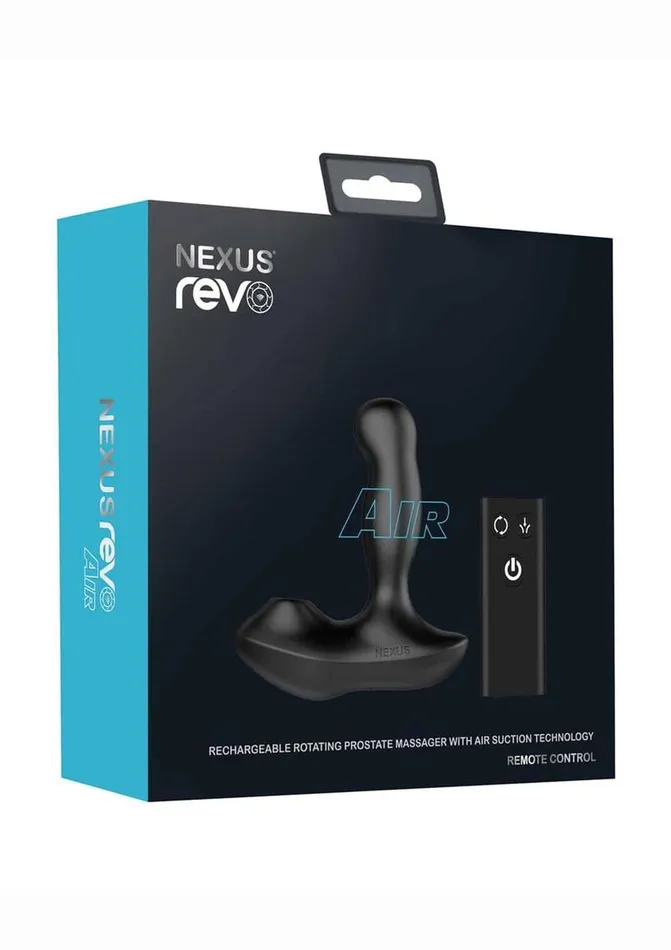 Nexus Nexus Revo Air Rechargeable Silicone Suction and Rotating Prostate Massager with Remote Control Male Sex Toys