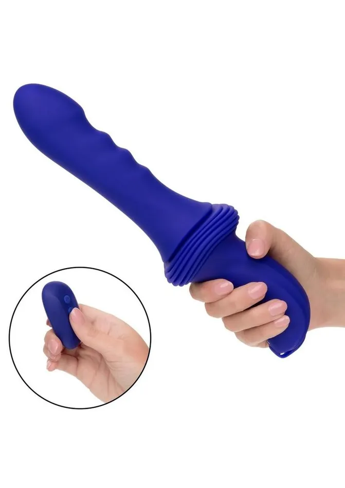 Overdrive Remote Control Rechargeable Silicone Sex Machine Ridge Thruster Overdrive Female Sex Toys