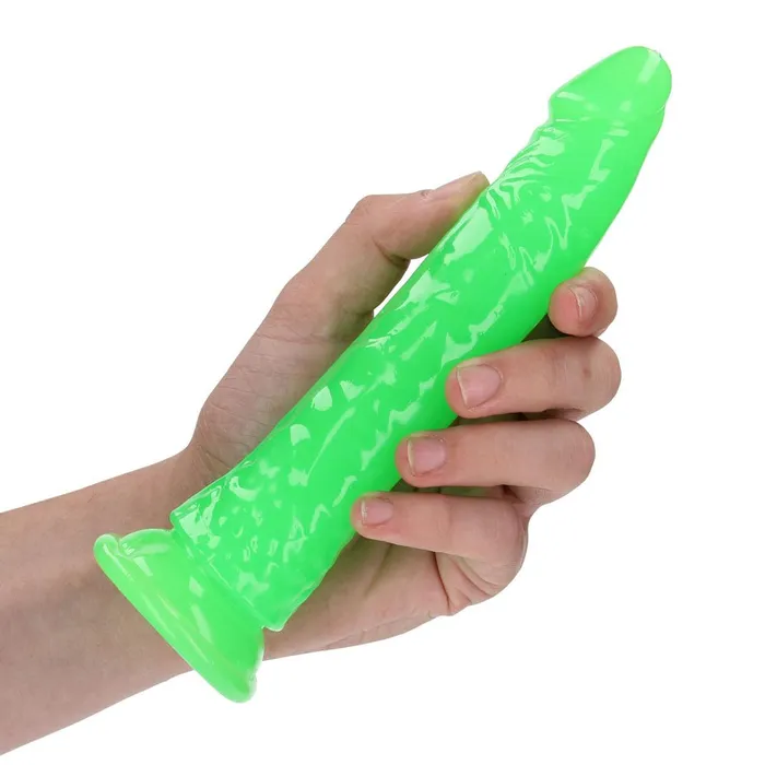 REALROCK 18 cm Slim Glow in the Dark Neon Green Shots Toys Female Sex Toys