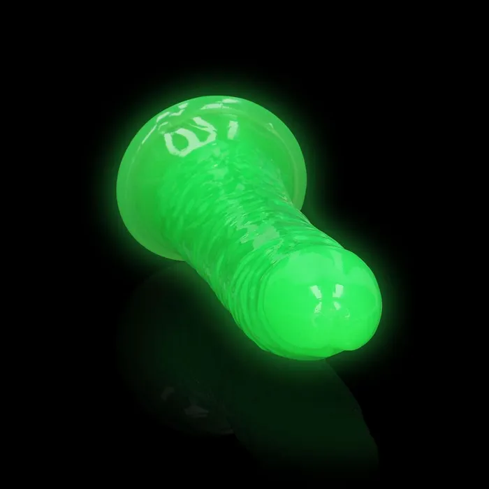 REALROCK 18 cm Slim Glow in the Dark Neon Green Shots Toys Female Sex Toys