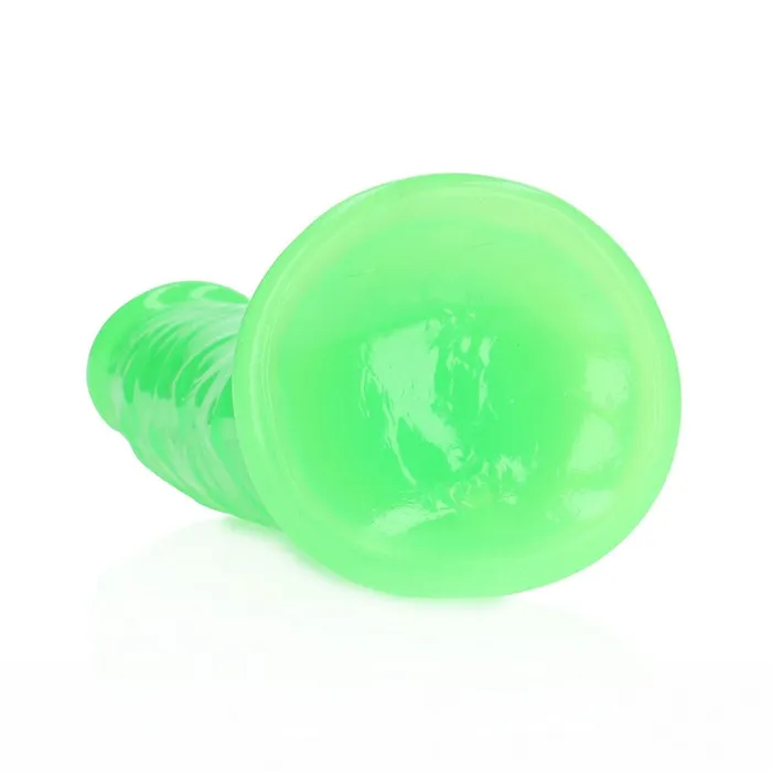 REALROCK 18 cm Slim Glow in the Dark Neon Green Shots Toys Female Sex Toys