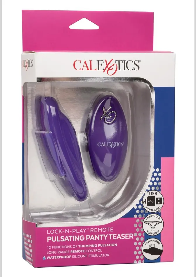 Remote Controlled Vibes Calexotics LockNPlay Silicone Rechargeable Panty Vibe Female Sex Toys