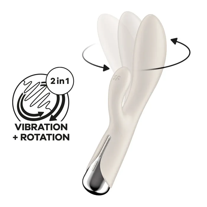 Satisfyer Satisfyer Spinning Rabbit 1 Beige 20 cm Rechargeable Rotating Rabbit Vibrator Vibrators