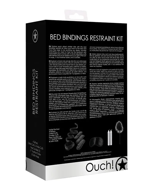 Shots Ouch Bed Bindings Restraint Kit Black Shots America LLC Anal