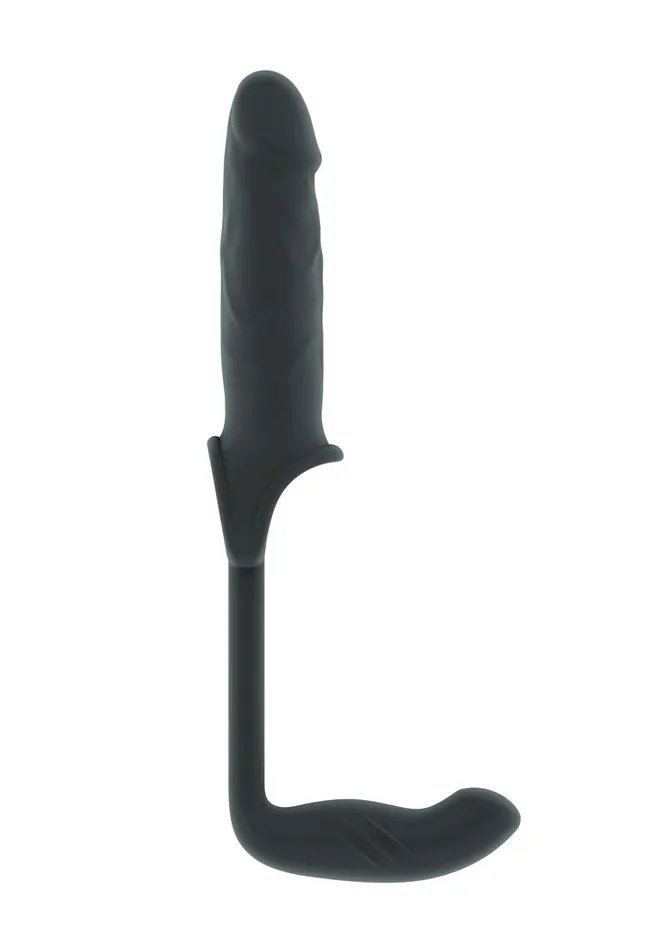 Shots Sono Sono No34 Stretchy Penis Exten and Plug Grey Male Sex Toys