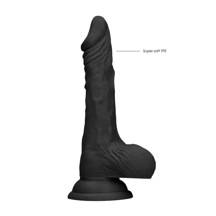 Shots Toys REALROCK 7 Realistic Dildo With Balls Black 178 cm Dong Female Sex Toys