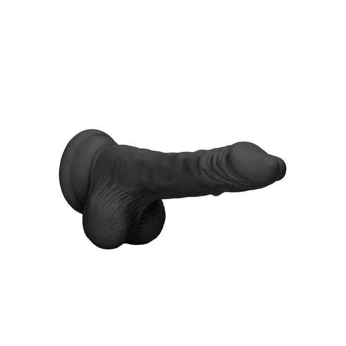 Shots Toys REALROCK 7 Realistic Dildo With Balls Black 178 cm Dong Female Sex Toys