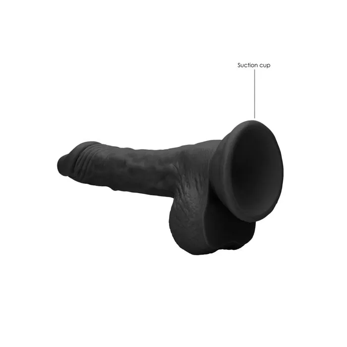 Shots Toys REALROCK 7 Realistic Dildo With Balls Black 178 cm Dong Female Sex Toys