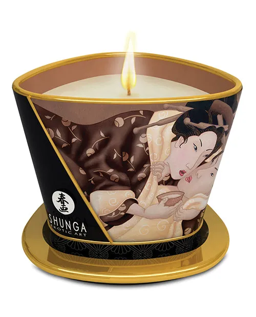 Shunga Massage Candle Excitation 57 oz Intoxicating Chocolate Shunga Couples