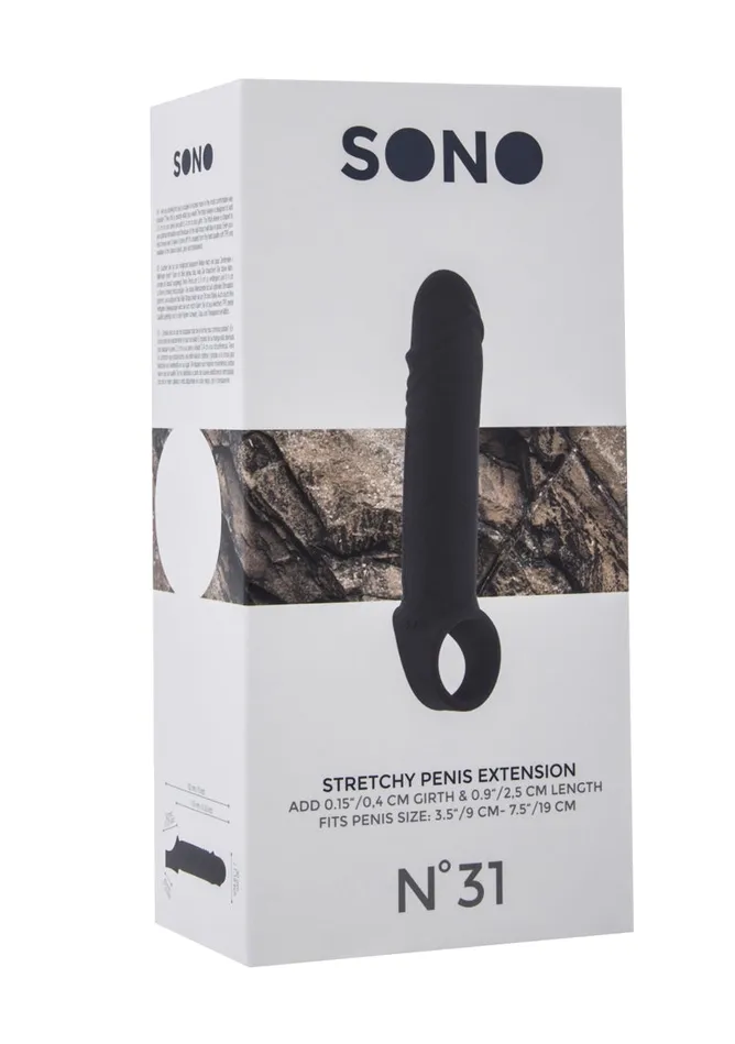 Sono No31 Stretchy Penis Extension Black Shots Sono Male Sex Toys