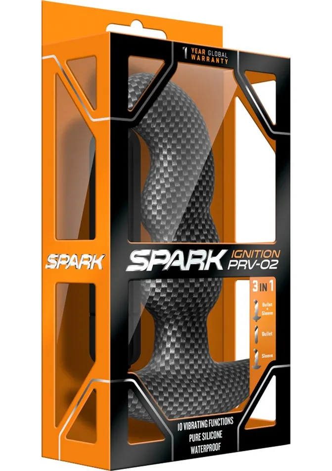 Spark Ignition Prv02 Silicone Butt Plug Carbon Fiber Spark Anal