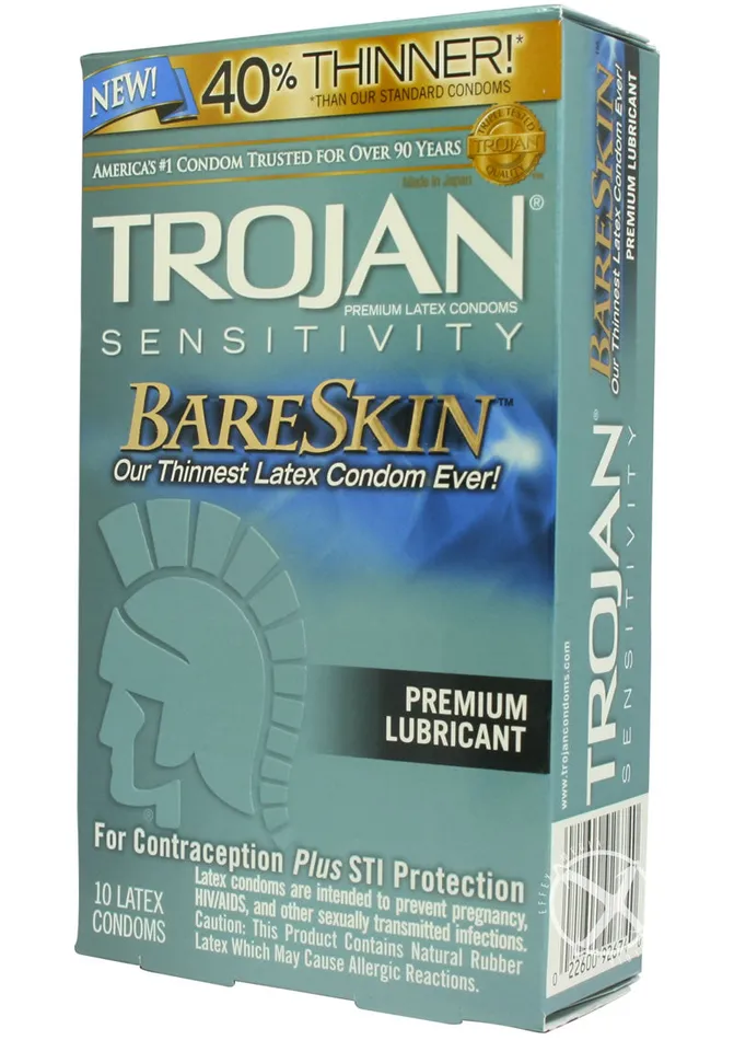 Trojan Trojan Condom Sensitivity Bare Skin Lubricated Dildos