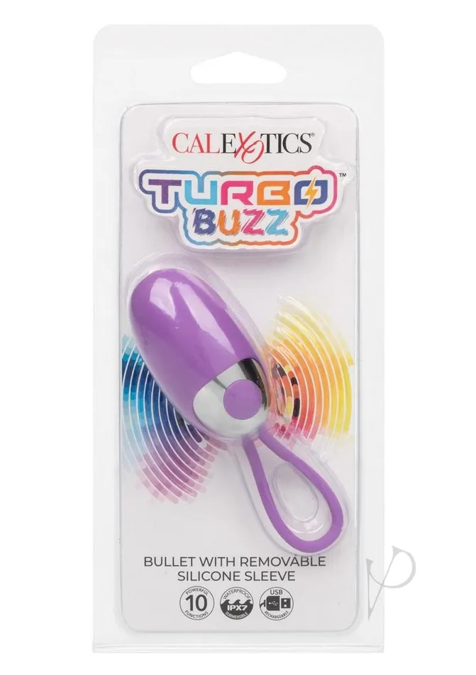 Turbo Buzz Rechargeable Bullet with Removable Silicone Sleeve Turbo Buzz Female Sex Toys