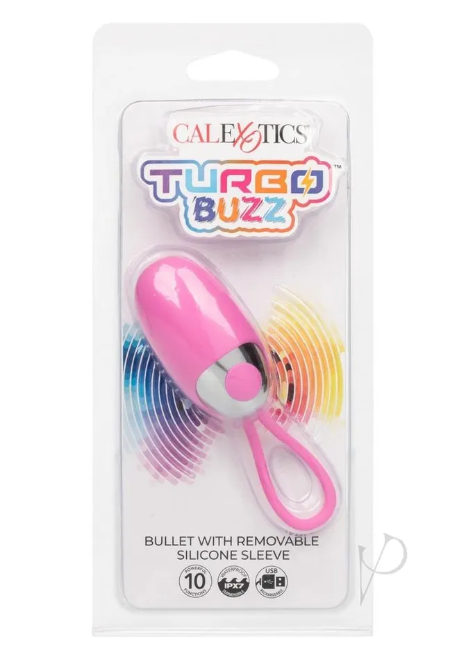 Turbo Buzz Rechargeable Bullet with Removable Silicone Sleeve Turbo Buzz Female Sex Toys