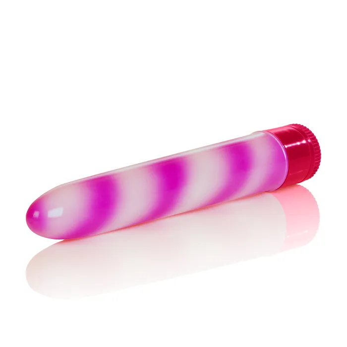 Vibrators California Exotic Candy Cane Massager Pink