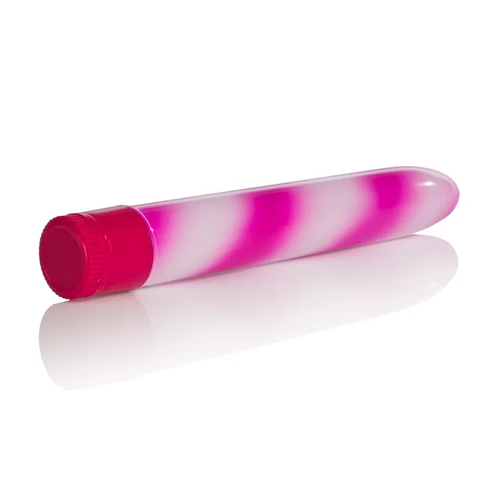 Vibrators California Exotic Candy Cane Massager Pink