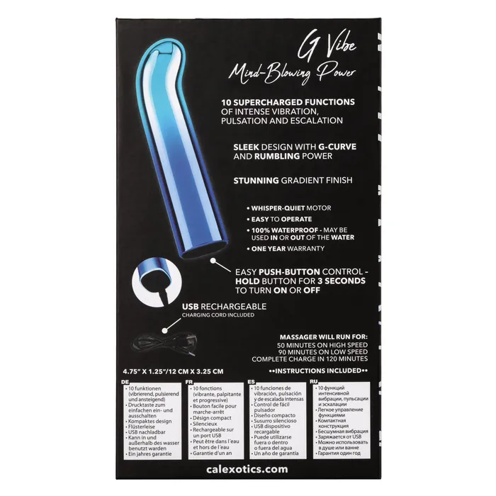 Vibrators California Exotic Glam G Vibe Blue