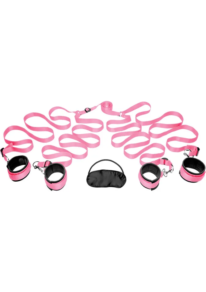 Vibrators Frisky Frisky Pink Bedroom Restraint Kit