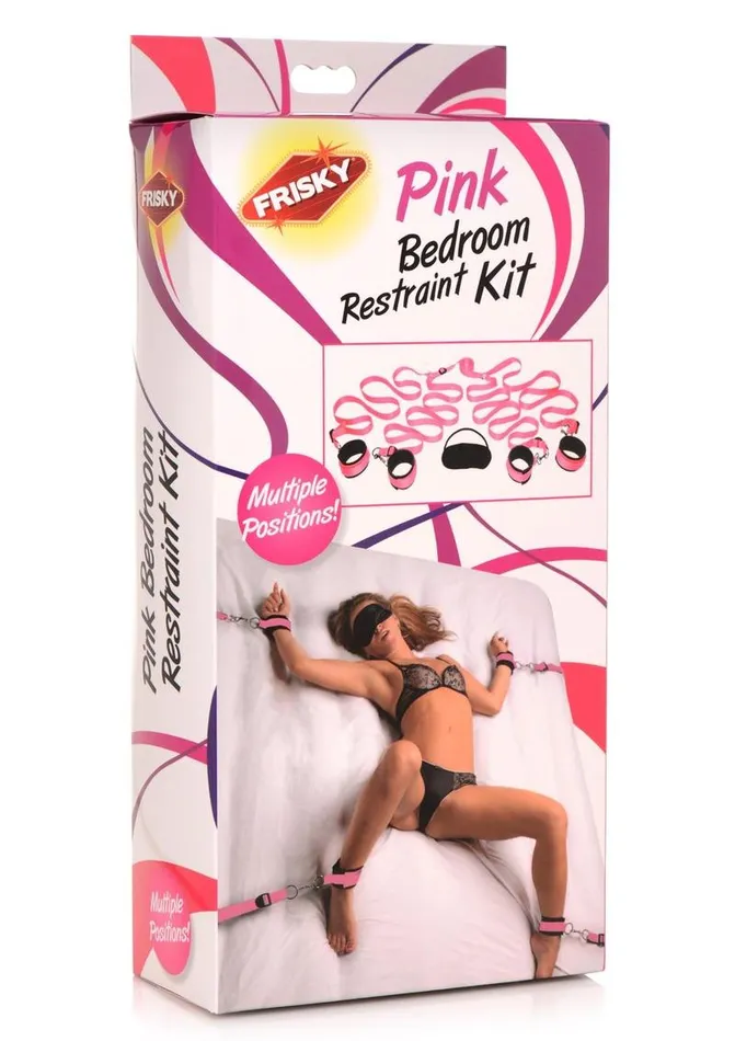 Vibrators Frisky Frisky Pink Bedroom Restraint Kit