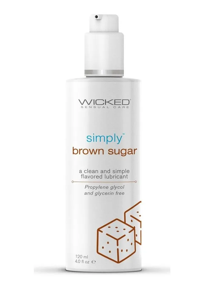 Wicked Simply Lubricants Wicked Simply Water Based Flavored Lubricant 4oz Brown Sugar