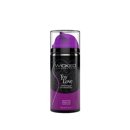 Wicked Toy Love WaterBased Lubricant Gel for Toys 33 oz Raspberry Lily Vibrators