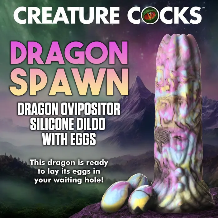 XR Brands Creature Cocks Dragon Spawn MultiColoured 185 cm Ovipositor Fantasy Dildo Dildos