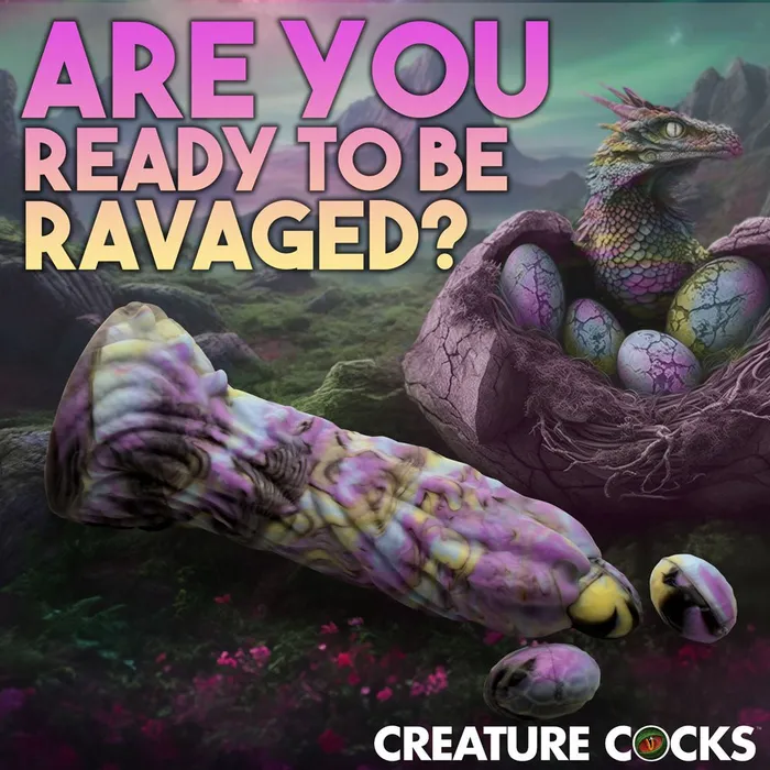 XR Brands Creature Cocks Dragon Spawn MultiColoured 185 cm Ovipositor Fantasy Dildo Dildos