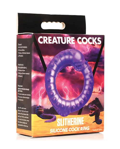 Xr LLC Creature Cocks Slitherine Silicone Cock Ring Purple Male Sex Toys