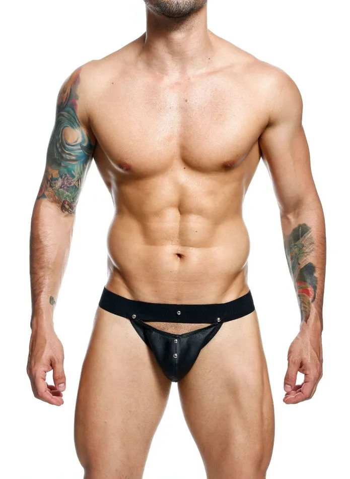 Anal Male Basics Dngeon Peekaboo Jockstrap Black Os hanging Male Basics