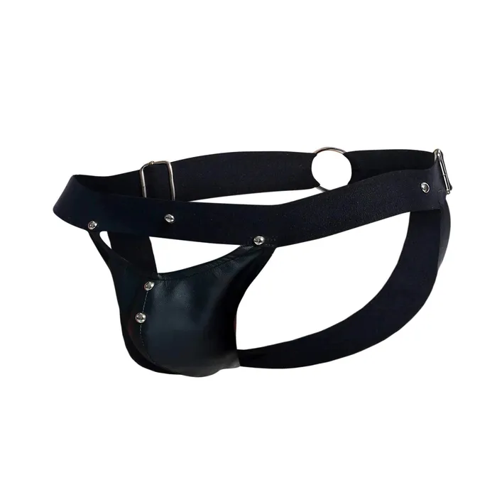 Anal Male Basics Dngeon Peekaboo Jockstrap Black Os hanging Male Basics