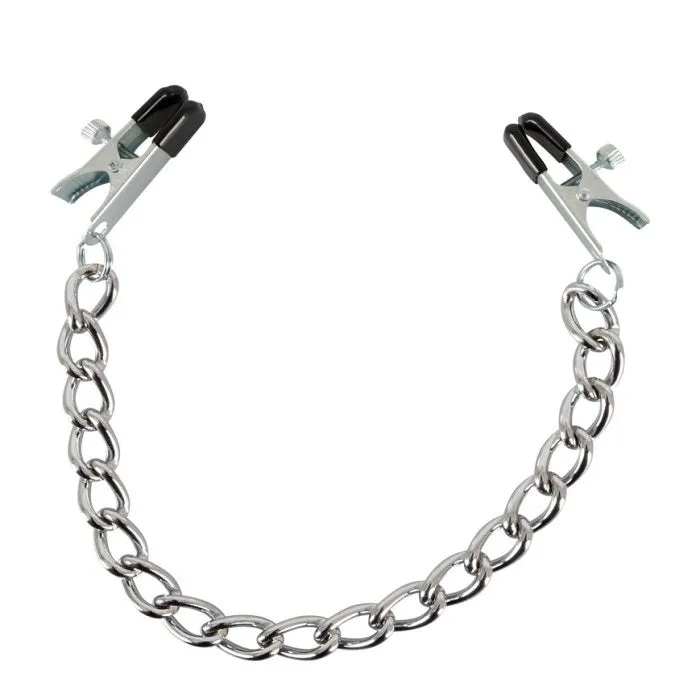 Bad Kitty Nipple Clamps with Chain GRO Female Sex Toys