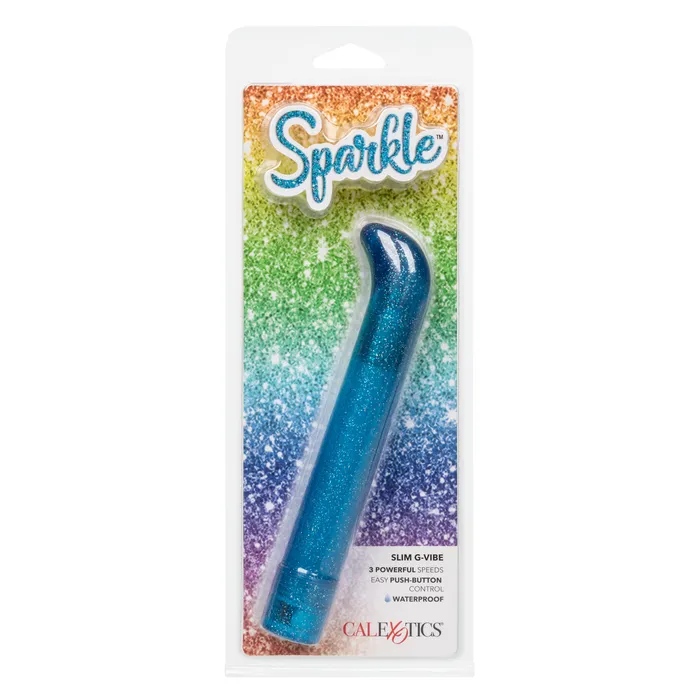 California Exotic Novelties Vibrators Sparkle Slim Gvibe Blue