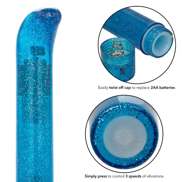 California Exotic Novelties Vibrators Sparkle Slim Gvibe Blue