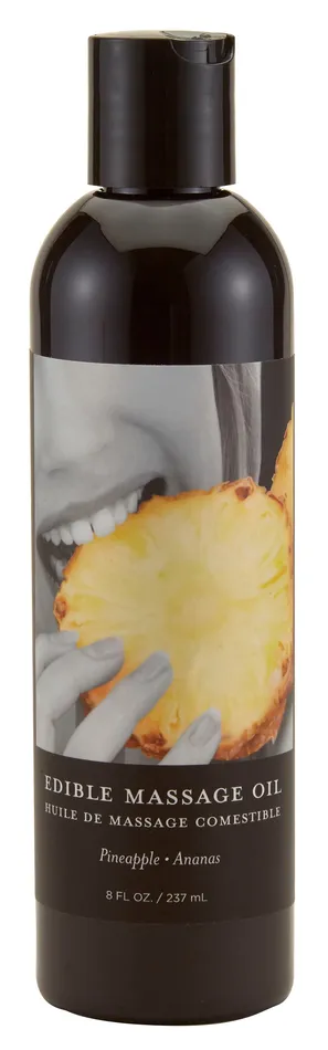 Couples Earthly Body Edible Massage Oil Pineapple 8 Fl Oz